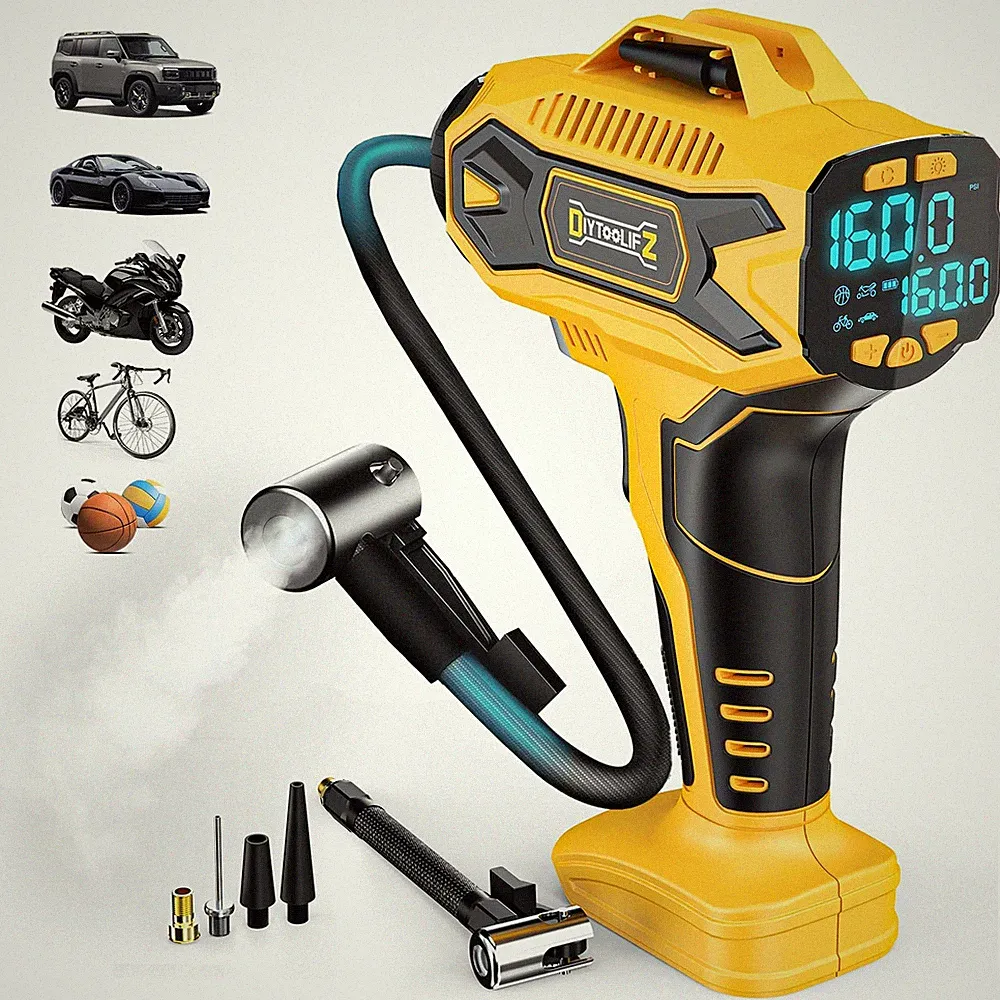 Cordless Tire Inflator Air Compressor 160PSI Dewalt 20V Battery Compatible