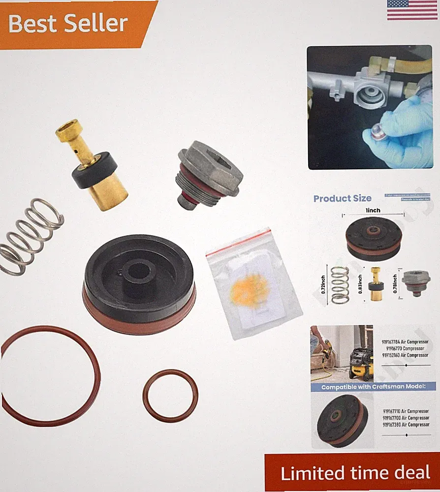 N008792 Air Compressor Regulator Repair Kit - by , Compatible with Po-rter Ca...